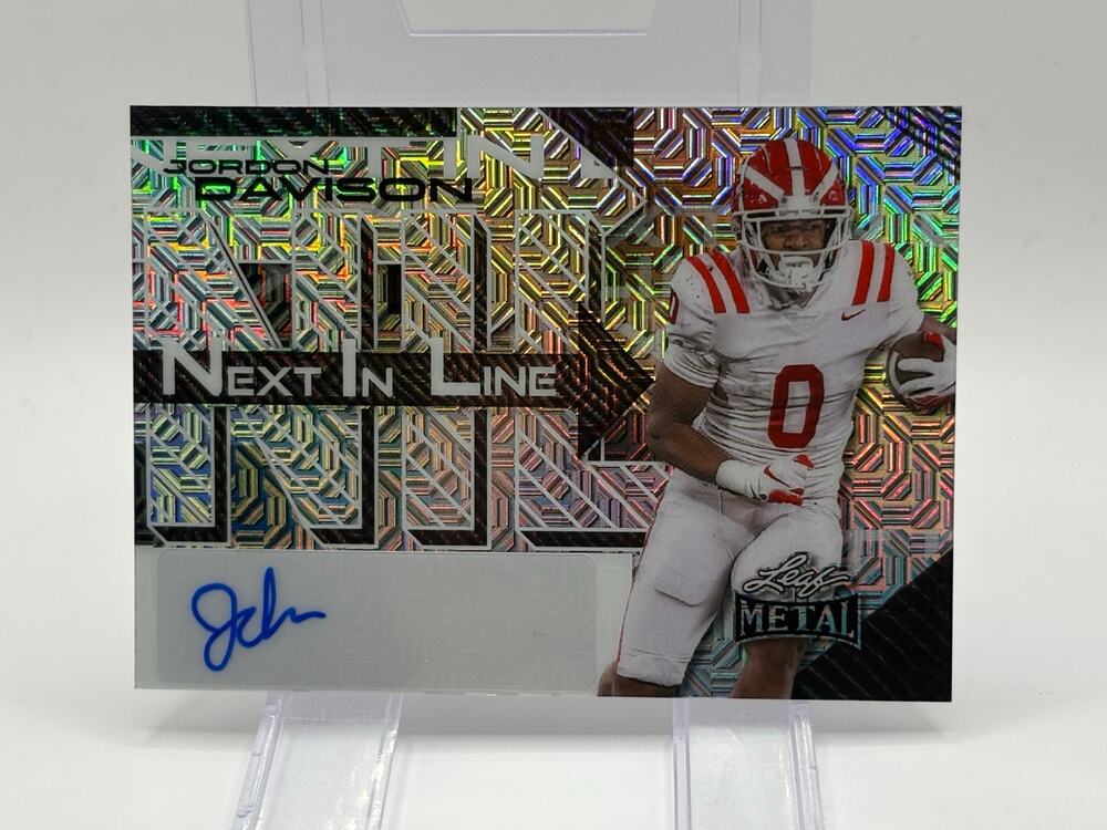 2025 Leaf Metal Jordon Davison Next In Line Silver Mojo Auto 3/5 SP Oregon Ducks